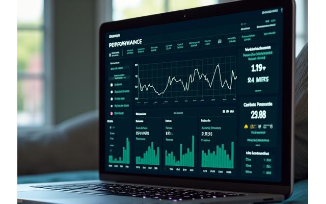 Isang detalyadong digital dashboard na nagpapakita ng mga chart ng performance, GPS tracking, at heart rate data.