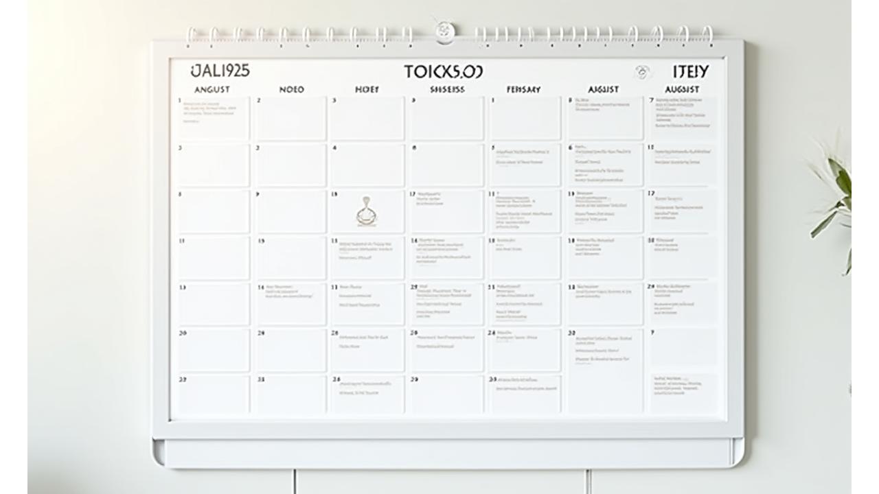 Monthly calendar displaying available extreme sports training dates