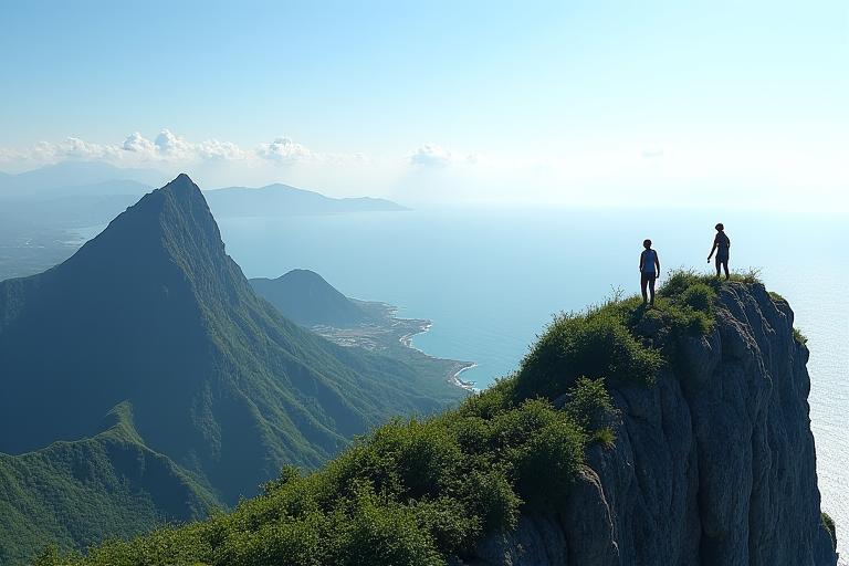 Climbers at Osmeña Peak, Cebu