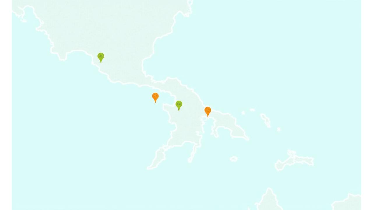 Interactive map of Cebu highlighting various adventure training locations like waterfalls, mountains, and coastal areas.